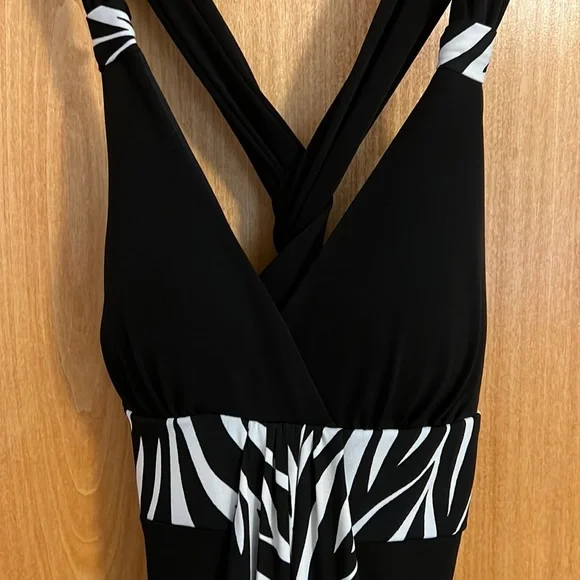 XOXO black dress with zebra print detail, size S - Picture 4 of 6